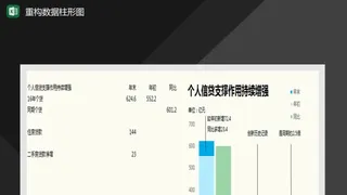 个人信贷情况数据分析柱形图Excel模板