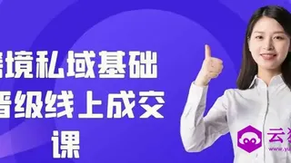 跨境私域基础+晋级线上成交课