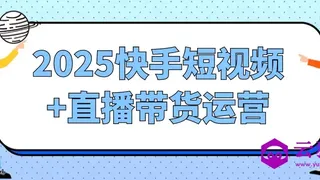 2025快手短视频+直播带货运营