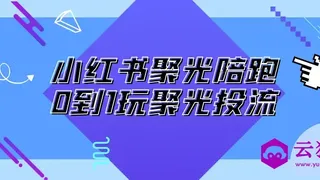 小红书聚光陪跑0到1玩聚光投流