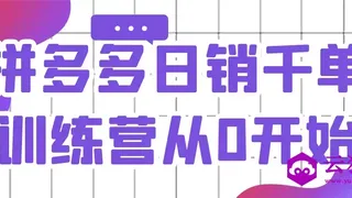 拼多多日销千单训练营从0开始
