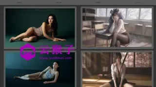 玻璃拟物自适应HTML图片展示页面