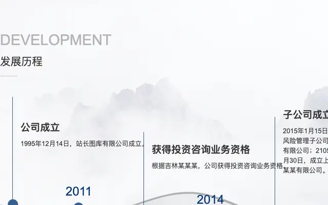 jQuery时间轴公司发展历程特效