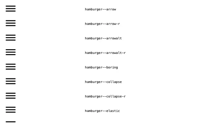 CSS3汉堡包图标变形动画按钮