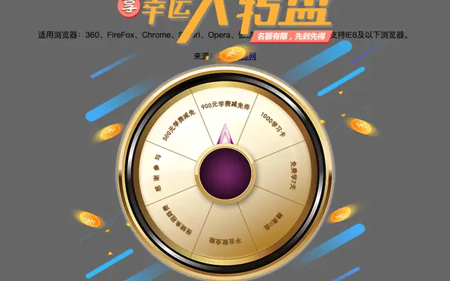 jQuery学习名额大转盘抽奖代码