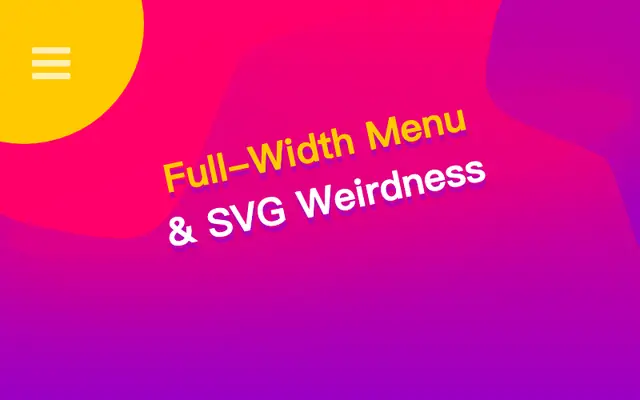 js+svg全屏打开菜单动画特效