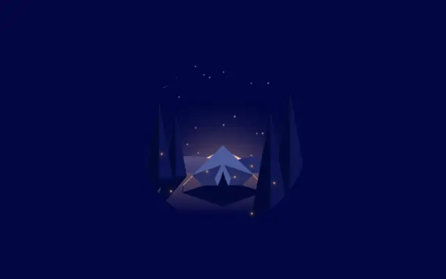 CSS3星空下露营地场景特效