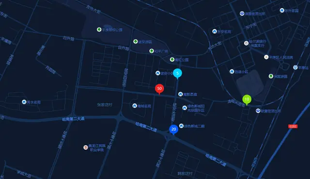css3地图坐标点闪烁发光特效