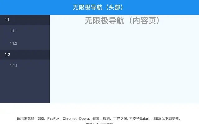 jQuery无限极侧边下拉菜单代码
