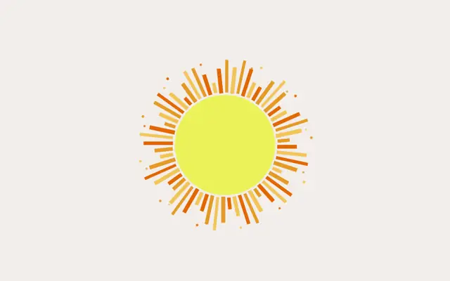 纯CSS3卡通太阳照射动画特效 纯CSS3卡通太阳照射动画特效