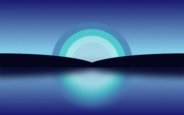 纯css3彩虹水面倒影背景特效